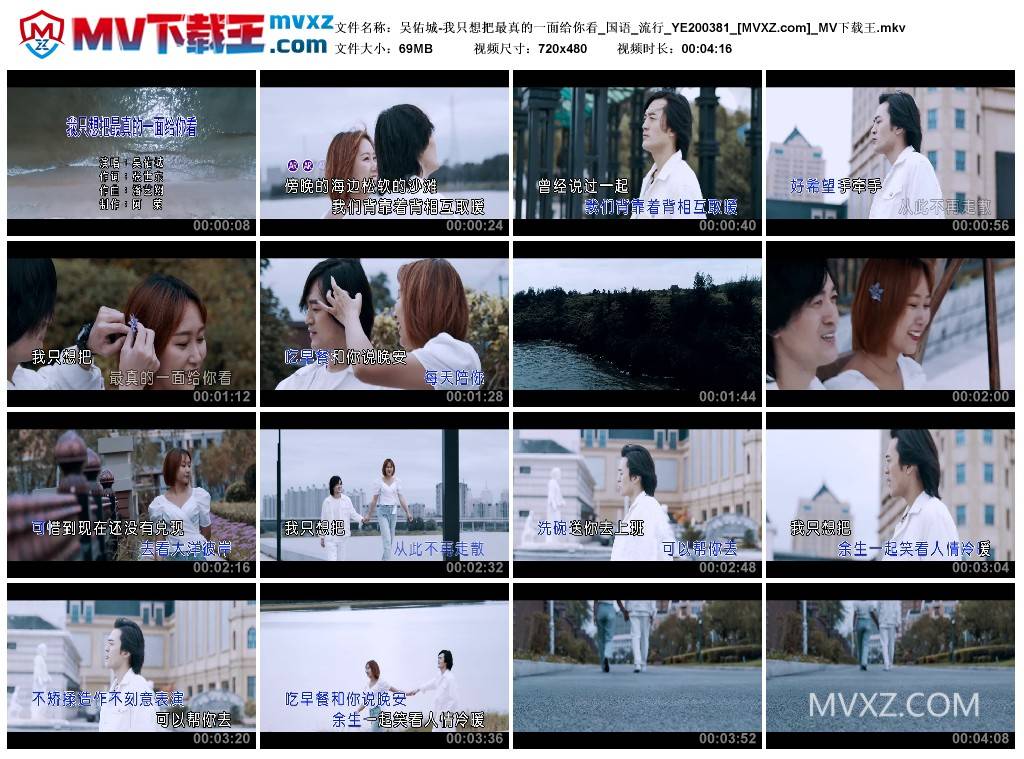 吴佑城-我只想把最真的一面给你看_国语_流行_YE200381